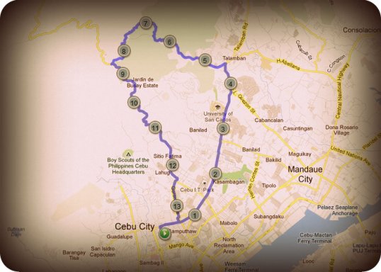talamban - budlaan - busay mountain bike route